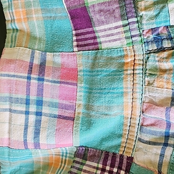 Bamboo Traders' true patchwork skirt. Size 12P.  2 pockets. One button m… - Picture 6 of 11